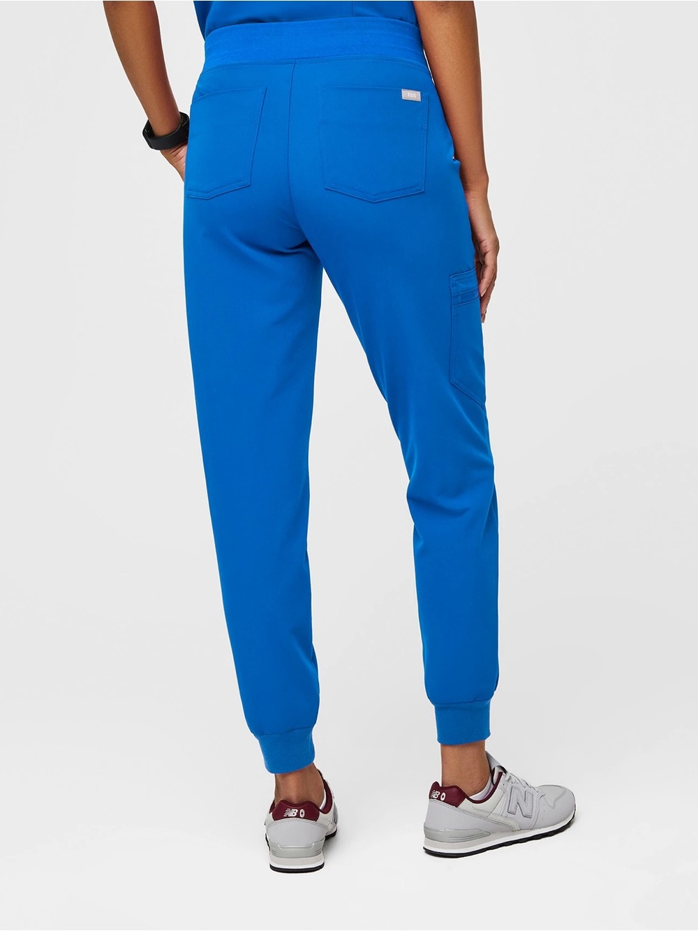 Figs Zamora Bright Royal Blue Jogger Scrub Pants - Picture 3 of 5